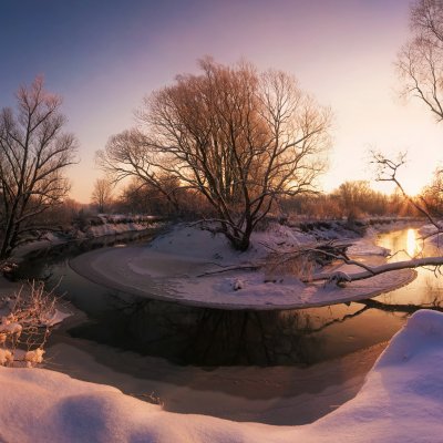 Winter Morning at River Odra