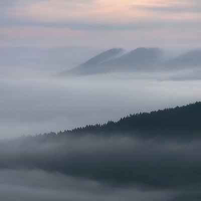 Beskydy mountains in Mist
