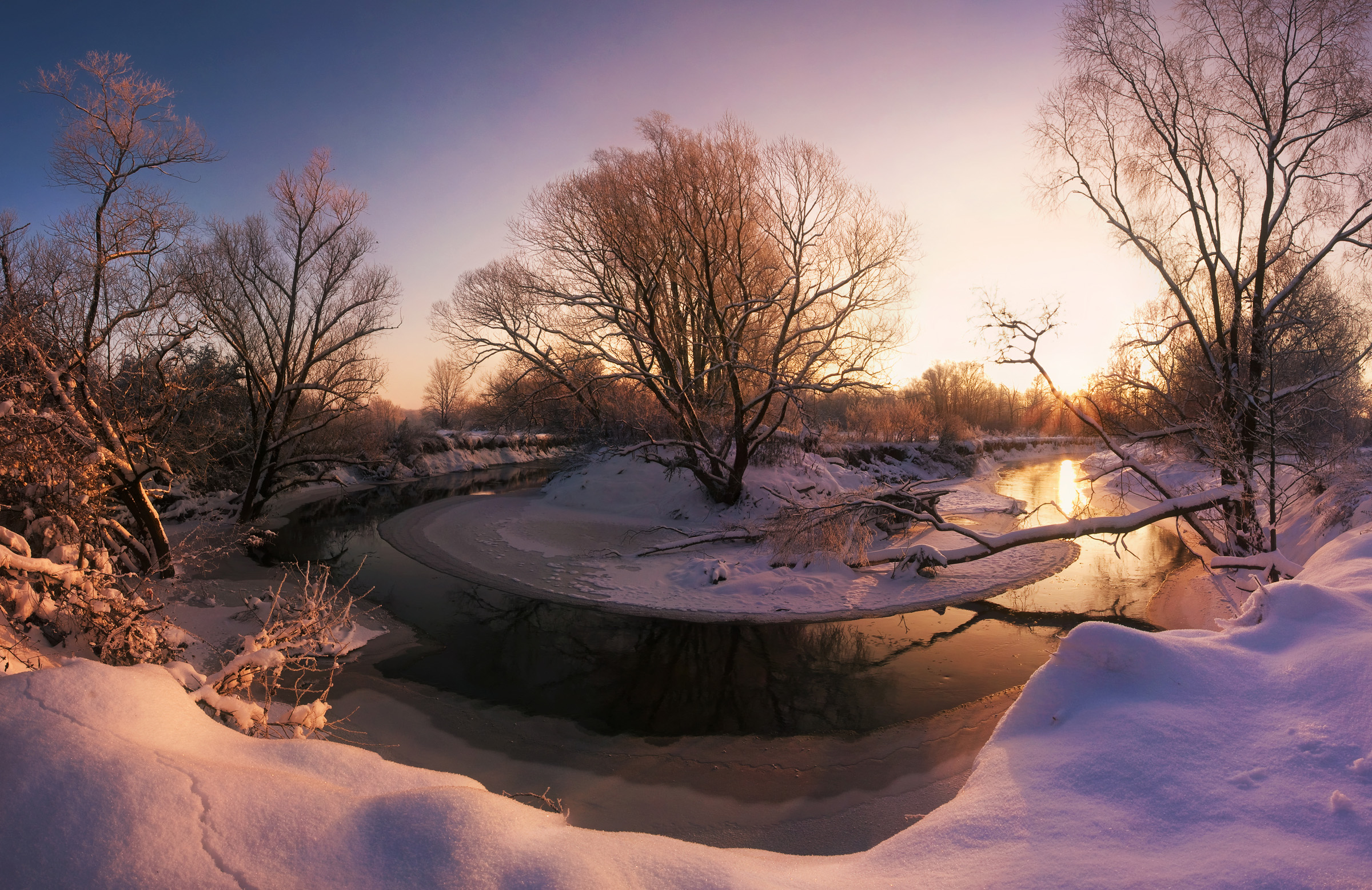 Winter Morning at River Odra