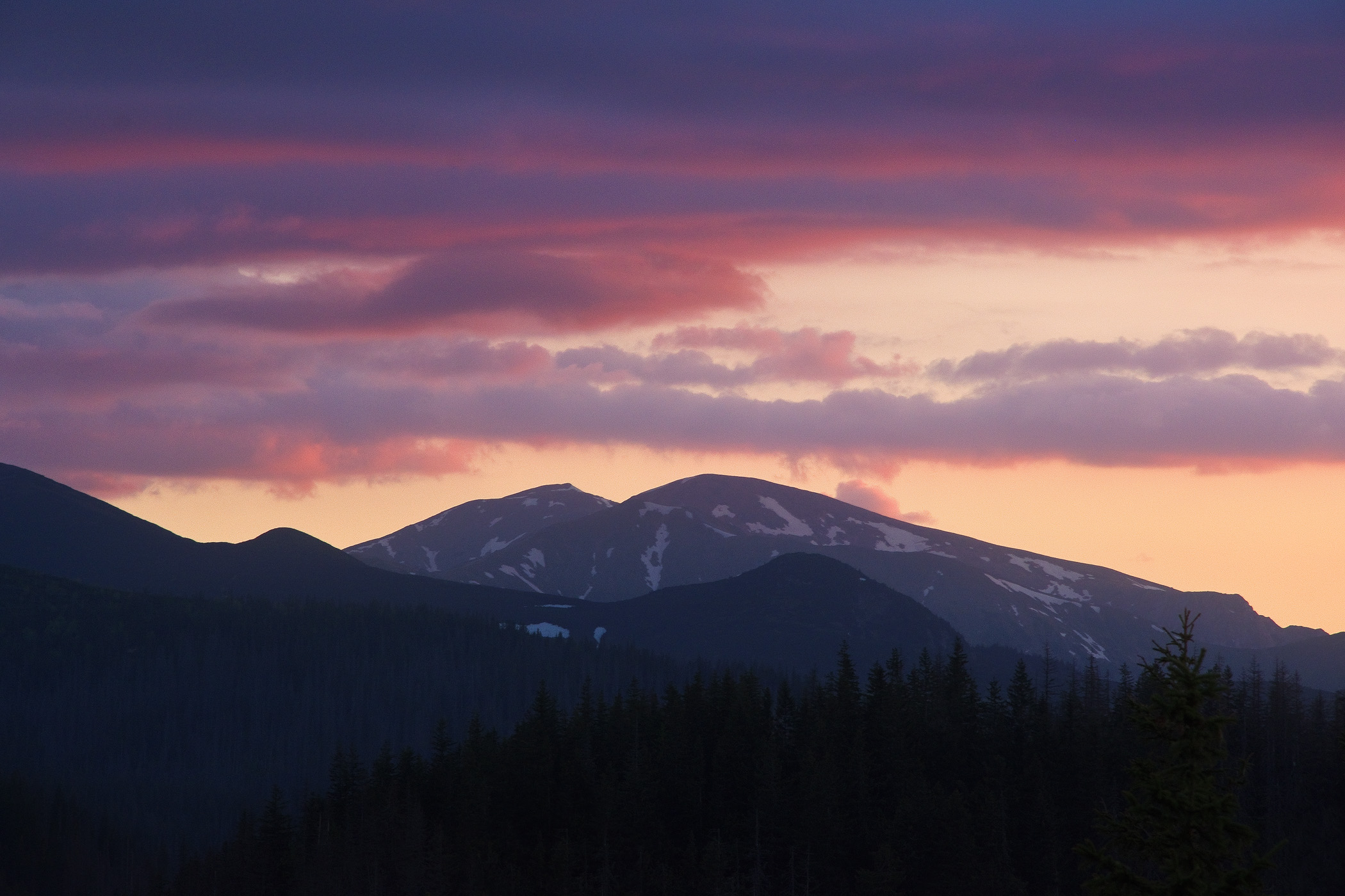 Sunset Above Polish Tatras