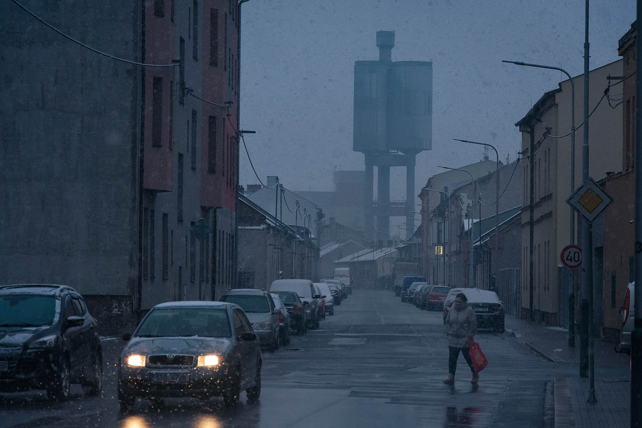 Vítkovice v podvečer
