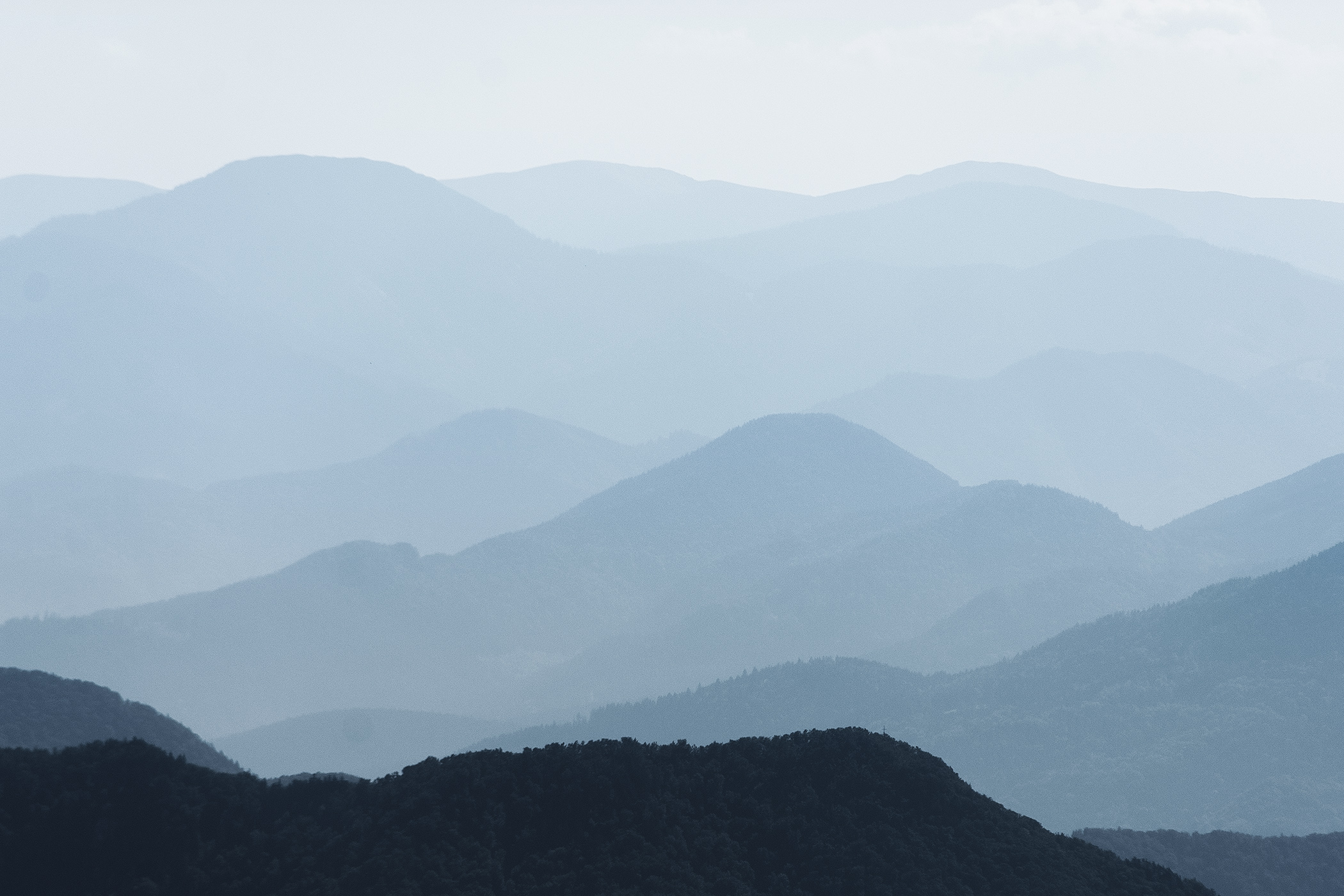 Layers of Slovakian hills