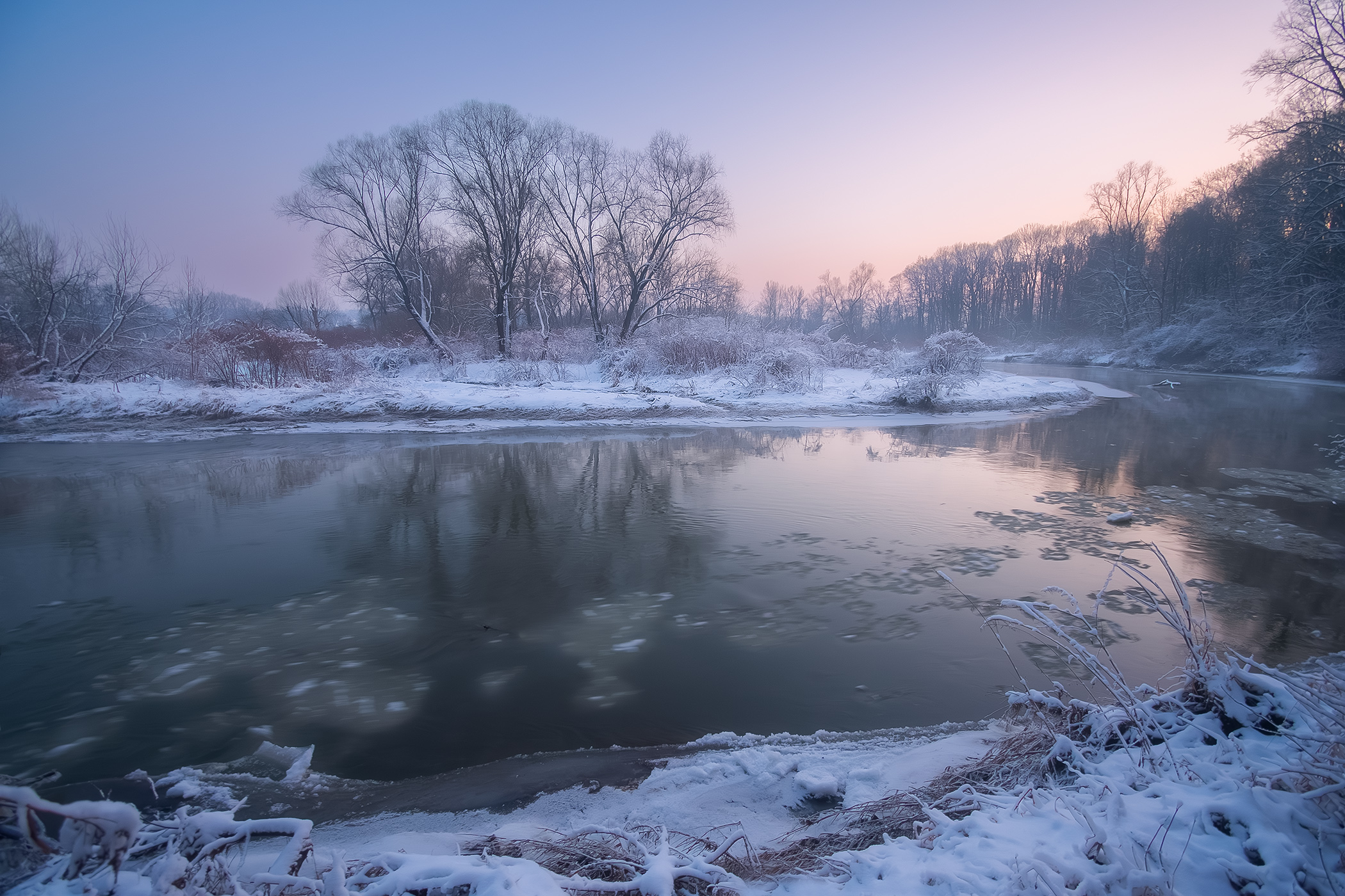 Icebergs on Odra River