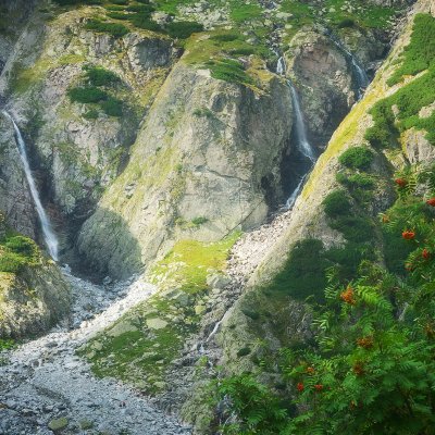 Waterfalls Above Green Tarn