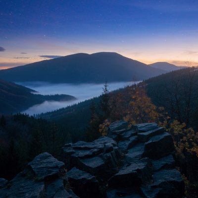 Beskydy Mountains at Night