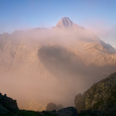 Kolový Peak in Clouds
