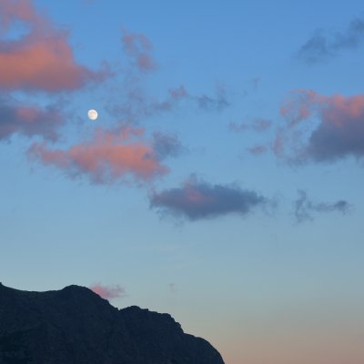 The Moon Above The Earth