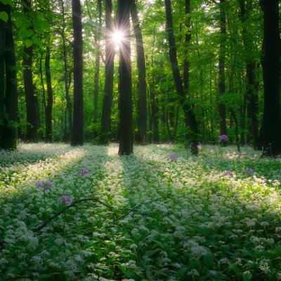 Wild Garlic in Carpathians