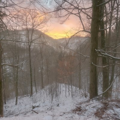 Odra River Highland in Winter