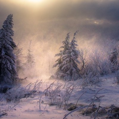 Trees in Blizzard