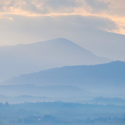 Haze below Ondřejník Peak, Beskydy